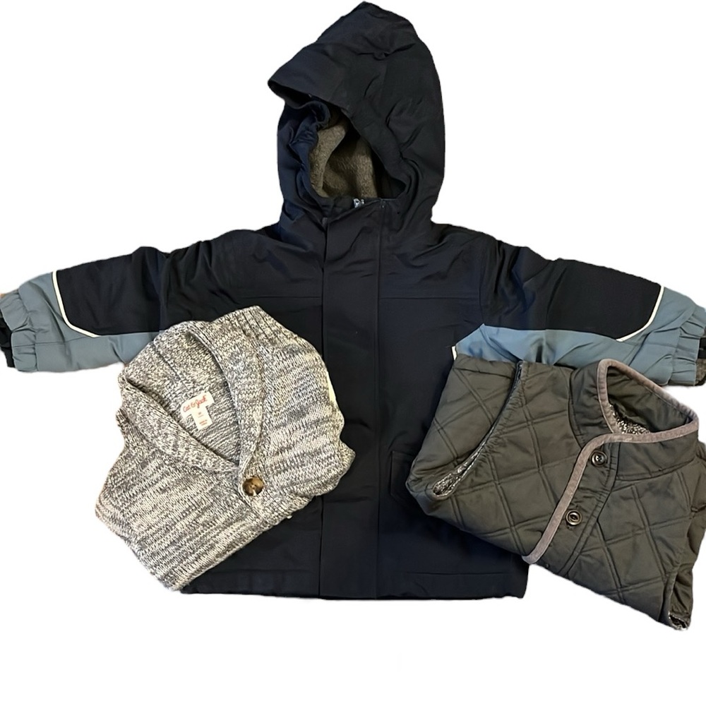 BUNDLE Boys’ 2T Winter Wear - Parka, Vest, & Swester